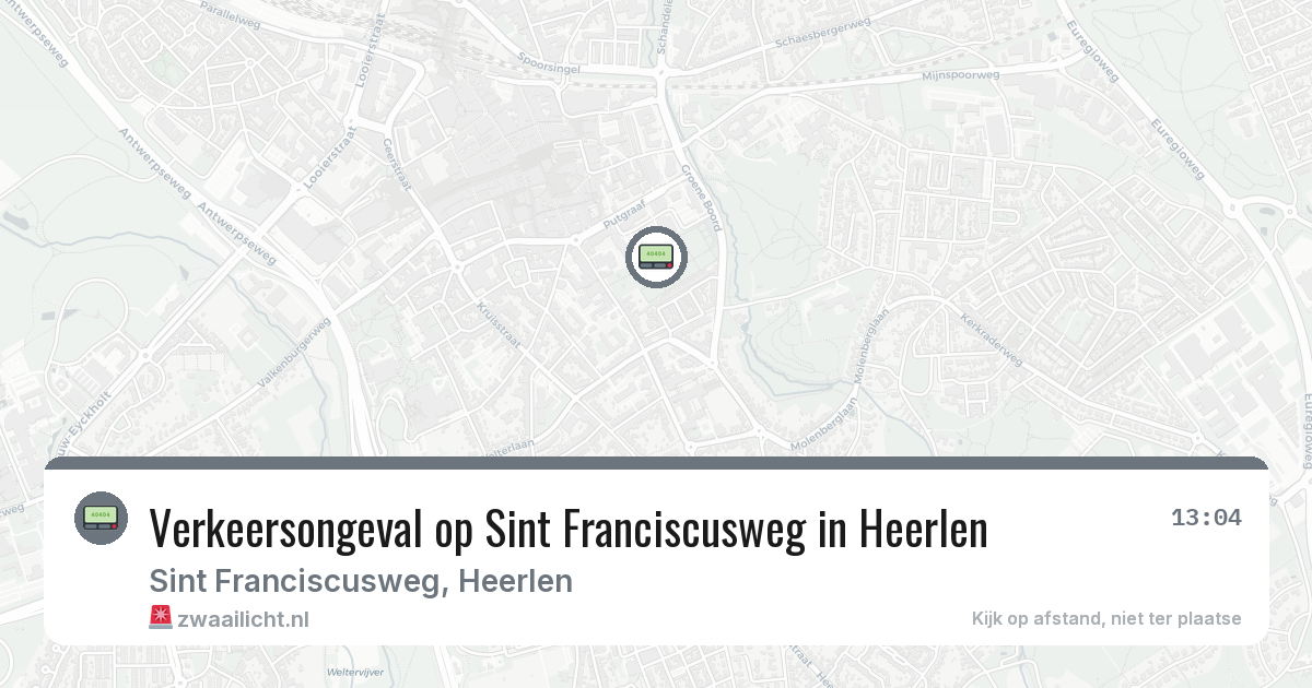 Verkeersongeval op Sint Franciscusweg in Heerlen — 7 apr 2026