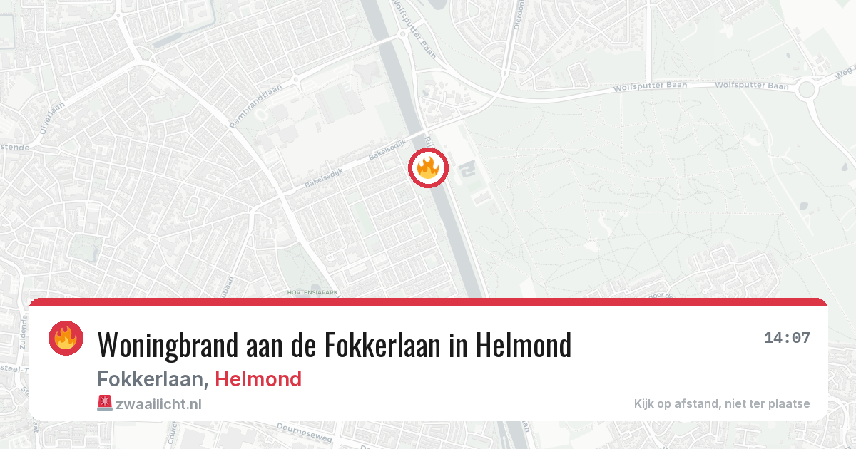 Woningbrand aan de Fokkerlaan in Helmond — 27 mei 2026