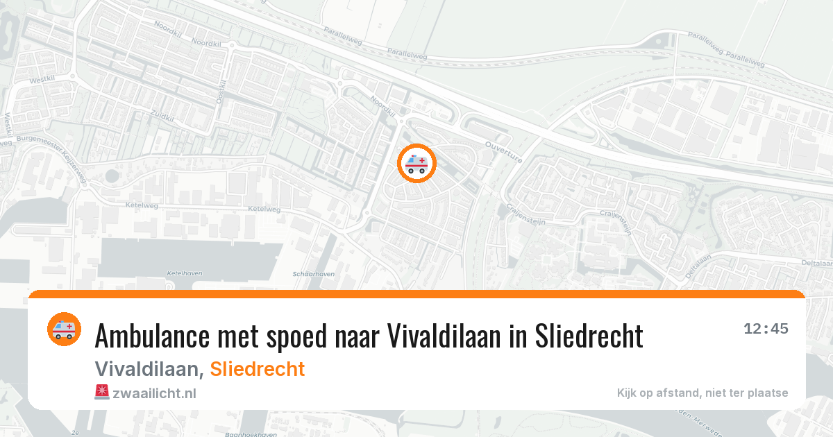 Ambulance met spoed naar Vivaldilaan in Sliedrecht — 30 mei 2026