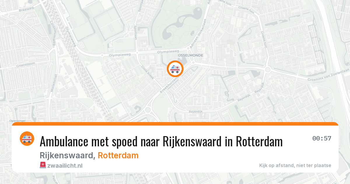 Ambulance met spoed naar Rijkenswaard in Rotterdam — 8 apr 2026