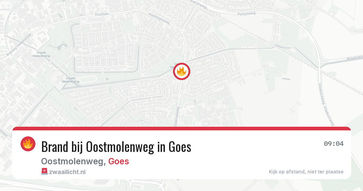 Brand bij Oostmolenweg in Goes — 29 jul 2026
