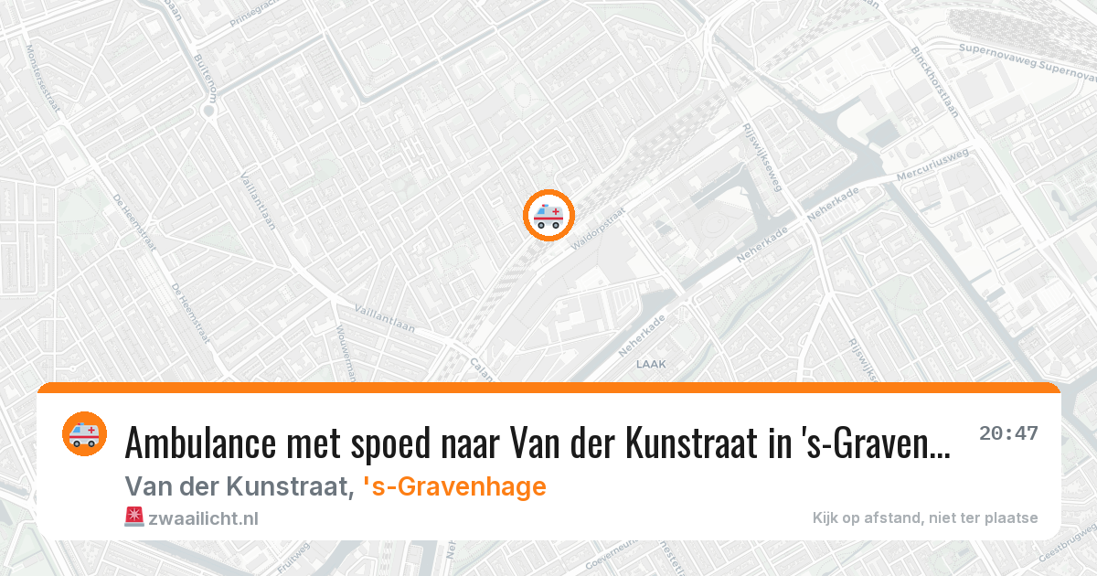 Ambulance met spoed naar Van der Kunstraat in 's-Gravenhage — 17 jan 2026