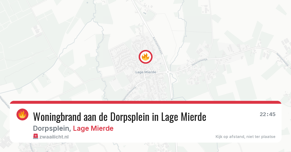 Woningbrand aan de Dorpsplein in Lage Mierde — 7 apr 2026