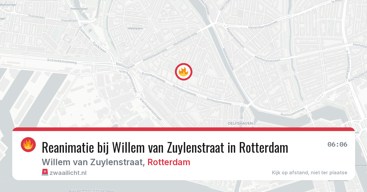 Reanimatie bij Willem van Zuylenstraat in Rotterdam — 20 mrt 2026