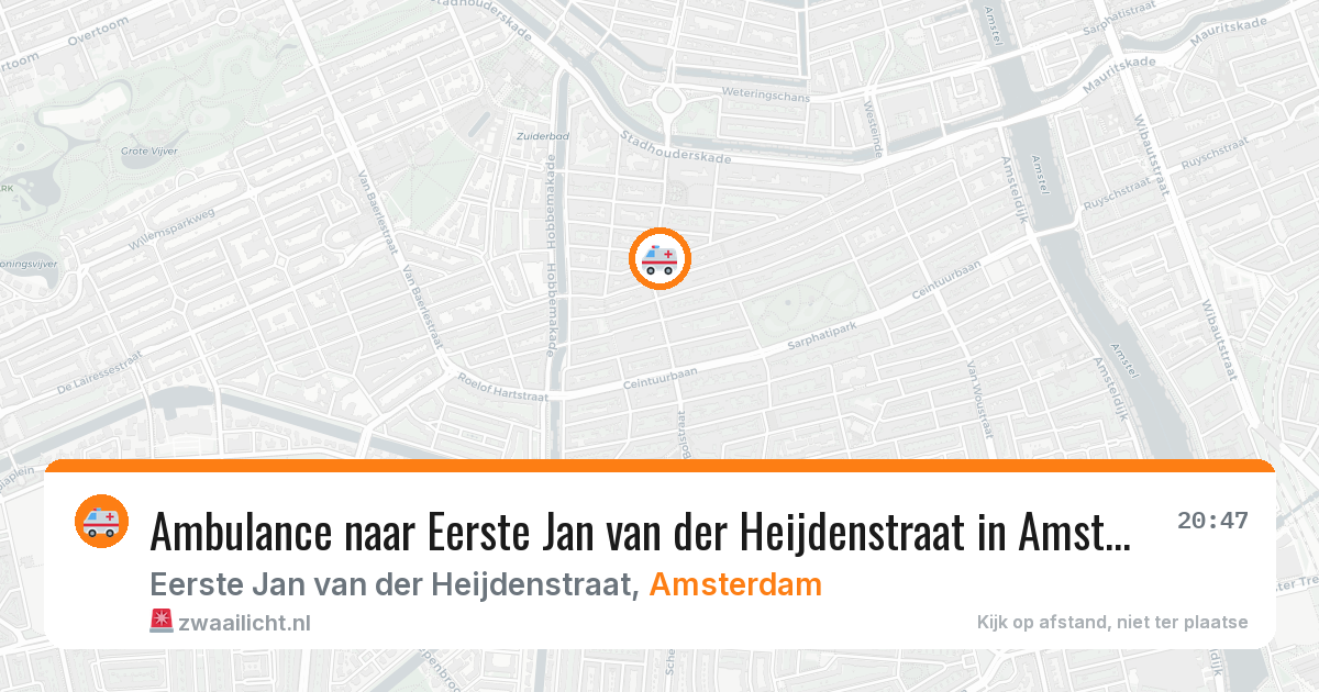 Ambulance naar Eerste Jan van der Heijdenstraat in Amsterdam — 14 mei 2026