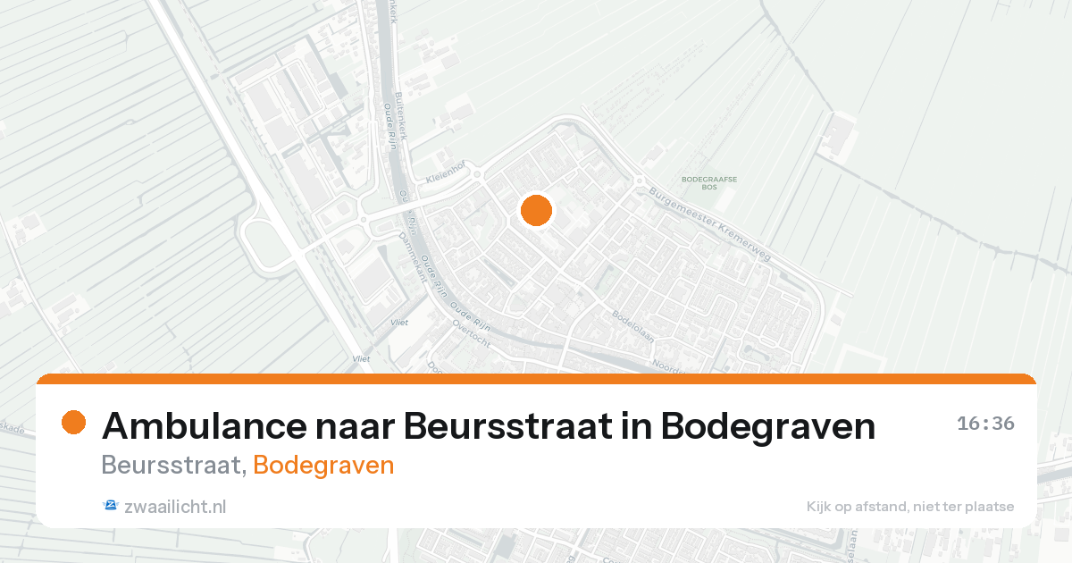 Ambulance naar Beursstraat in Bodegraven — 7 aug 2026