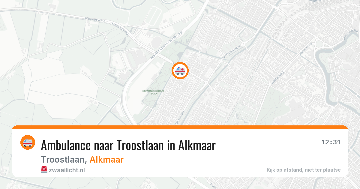 Ambulance naar Troostlaan in Alkmaar — 15 jul 2026