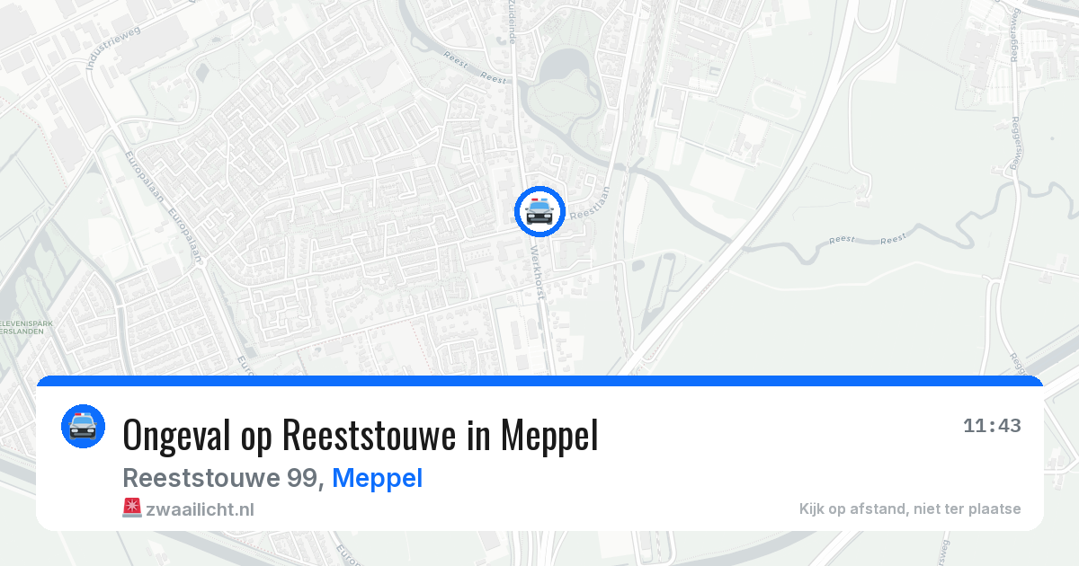 Ongeval op Reeststouwe in Meppel — 17 apr 2026