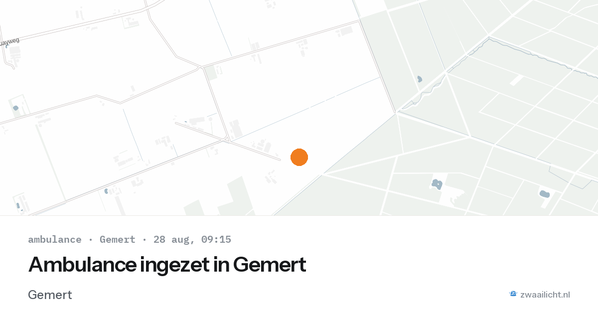 Ambulance ingezet in Gemert — 28 aug 2026