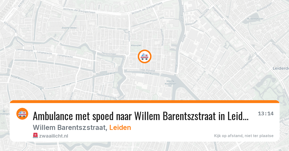Ambulance met spoed naar Willem Barentszstraat in Leiden — 30 mrt 2026