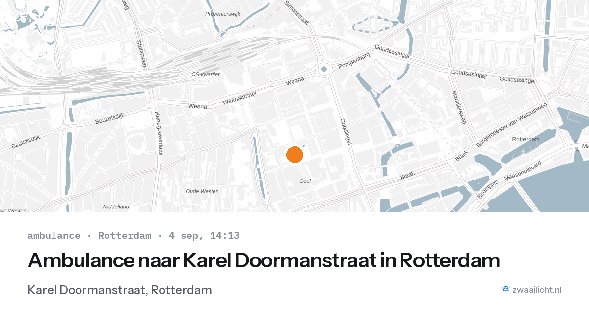Ambulance naar Karel Doormanstraat in Rotterdam — 4 sep 2026