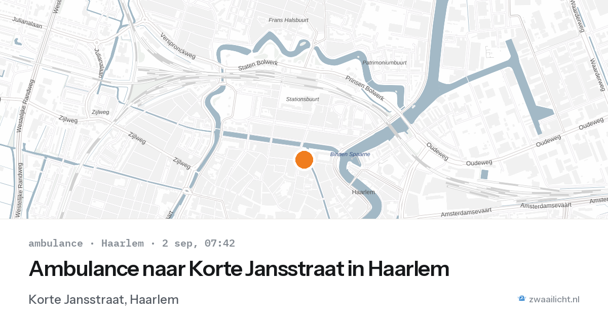 Ambulance naar Korte Jansstraat in Haarlem — 2 sep 2026