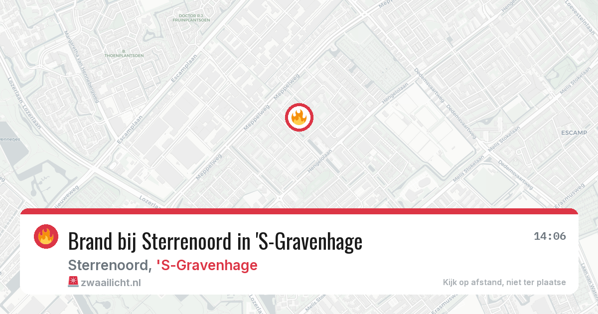 Brand bij Sterrenoord in 'S-Gravenhage — 17 mei 2026