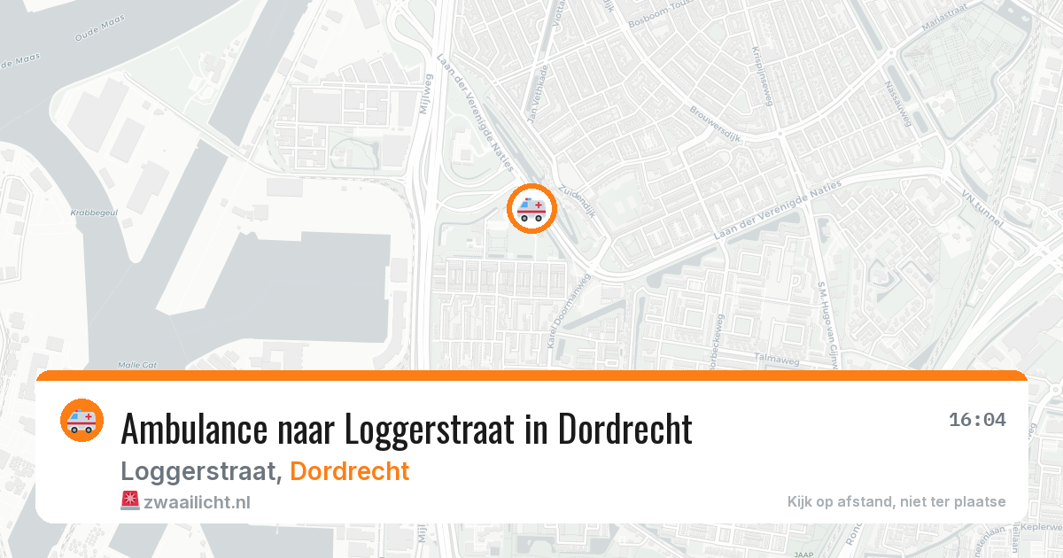 Ambulance naar Loggerstraat in Dordrecht — 1 jun 2026