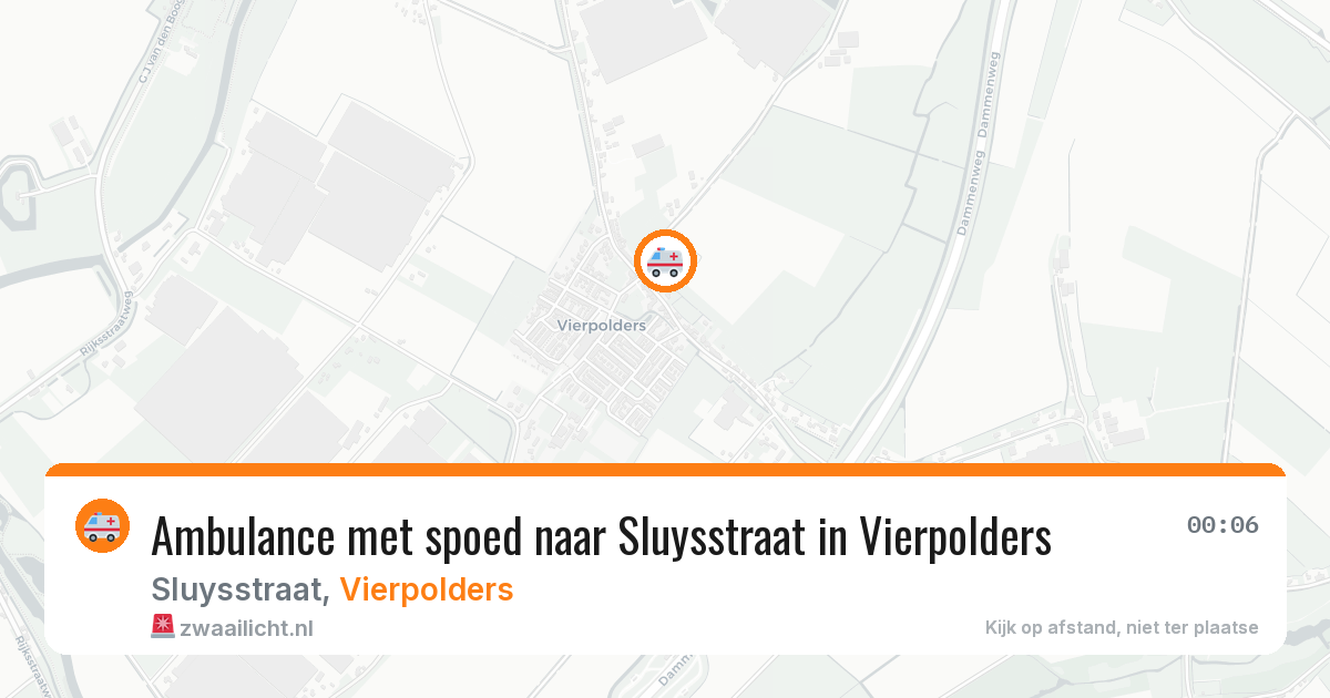 Ambulance met spoed naar Sluysstraat in Vierpolders — 7 jul 2026