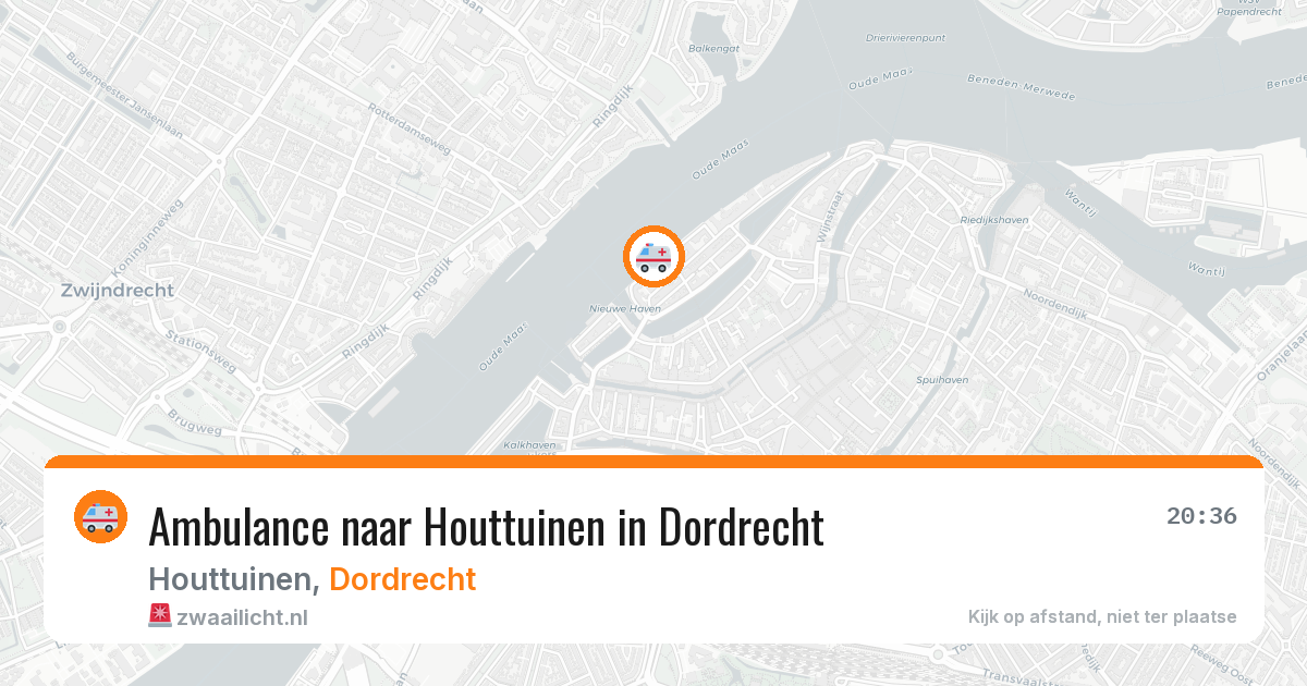 Ambulance naar Houttuinen in Dordrecht — 20 mrt 2026