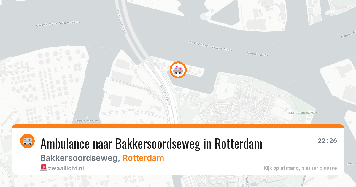 Ambulance naar Bakkersoordseweg in Rotterdam — 13 aug 2026