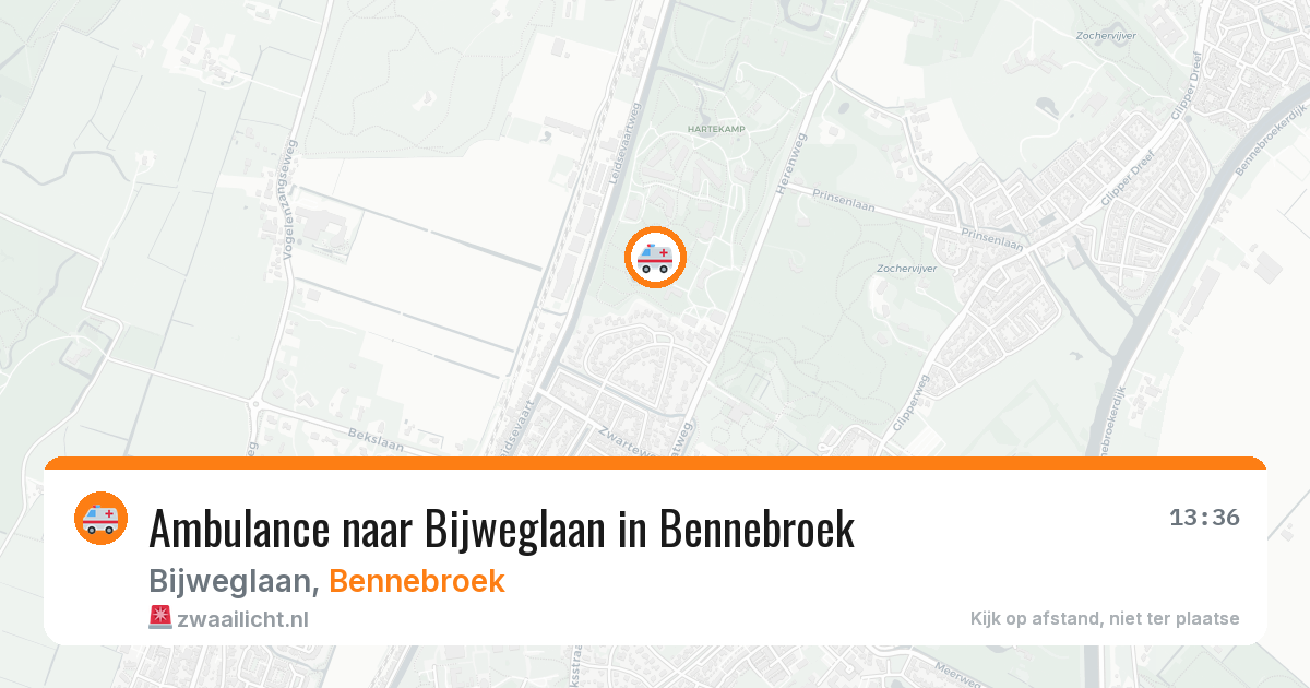 Ambulance naar Bijweglaan in Bennebroek — 24 mei 2026
