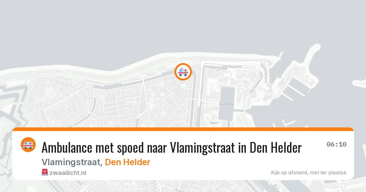 Ambulance met spoed naar Vlamingstraat in Den Helder — 6 aug 2026