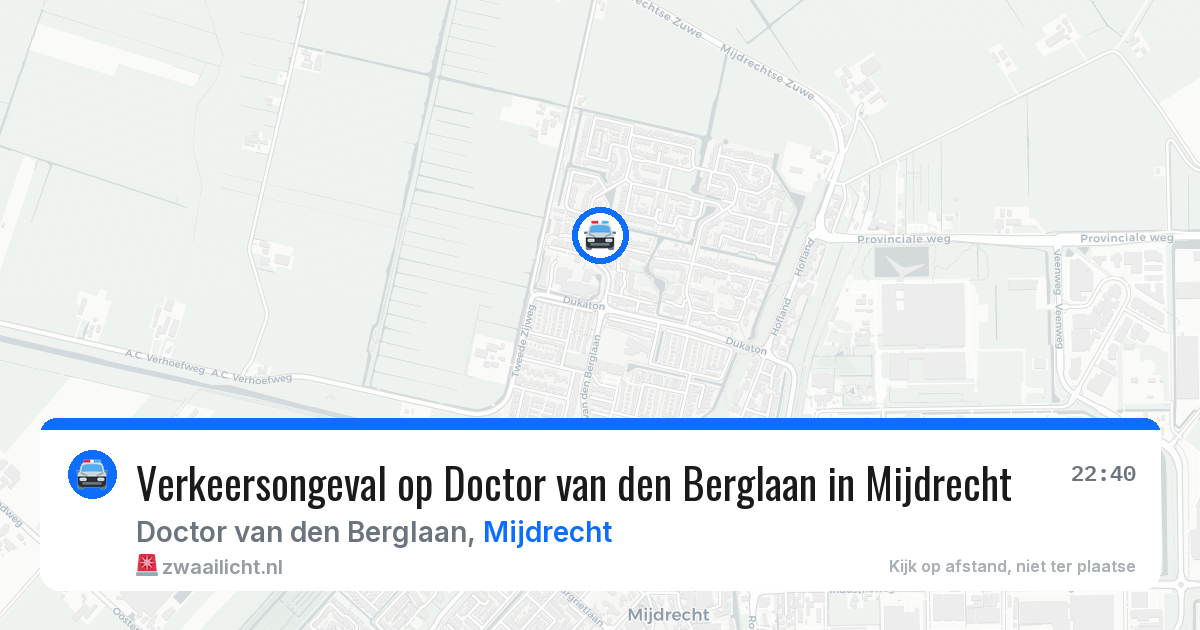 Verkeersongeval op Doctor van den Berglaan in Mijdrecht — 28 mei 2026