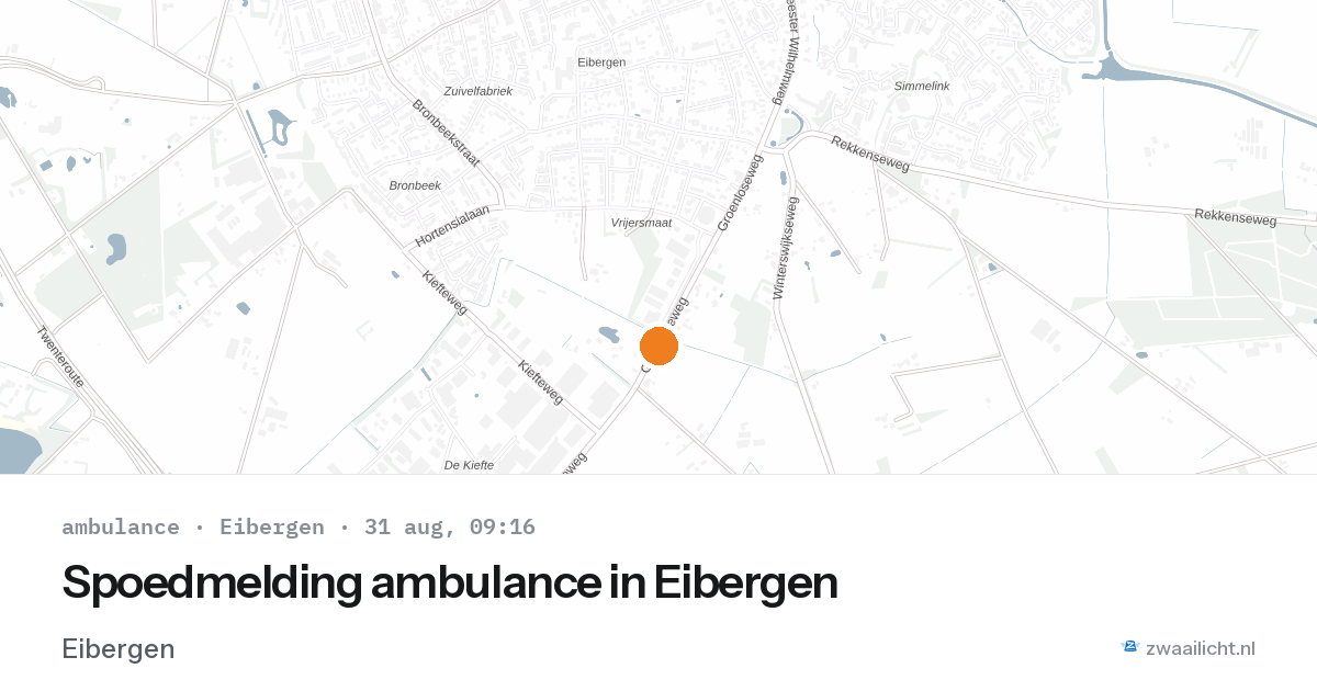 Spoedmelding ambulance in Eibergen — 31 aug 2026