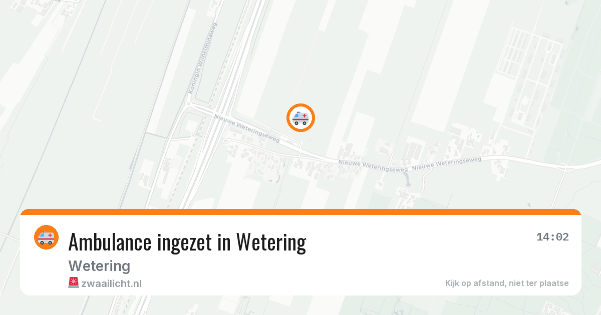 Ambulance ingezet in Wetering — 20 mei 2026