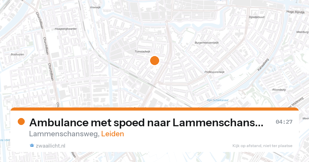 Ambulance met spoed naar Lammenschansweg in Leiden — 28 aug 2026