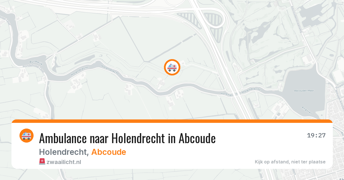 Ambulance naar Holendrecht in Abcoude — 6 aug 2026