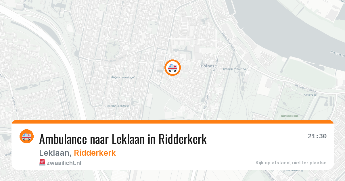 Ambulance naar Leklaan in Ridderkerk — 1 jul 2026
