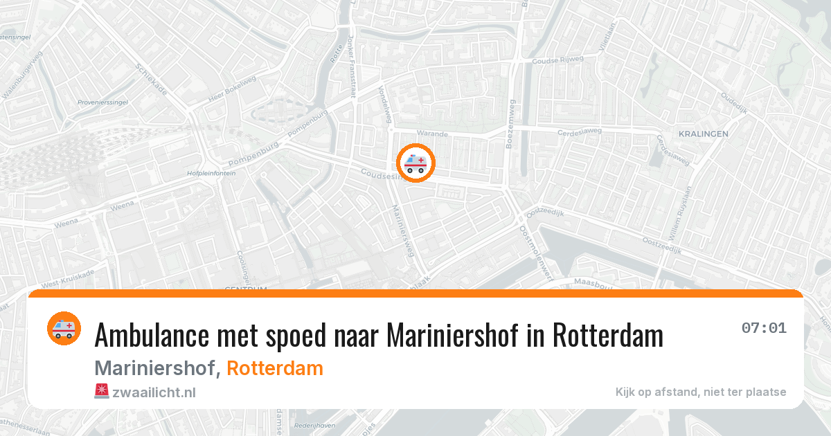 Ambulance met spoed naar Mariniershof in Rotterdam — 23 mei 2026