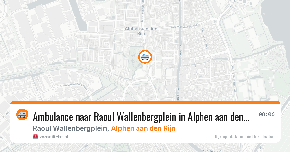 Ambulance naar Raoul Wallenbergplein in Alphen aan den Rijn — 29 mei 2026