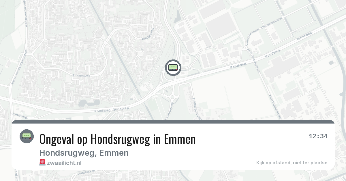 Ongeval op Hondsrugweg in Emmen — 5 mrt 2026