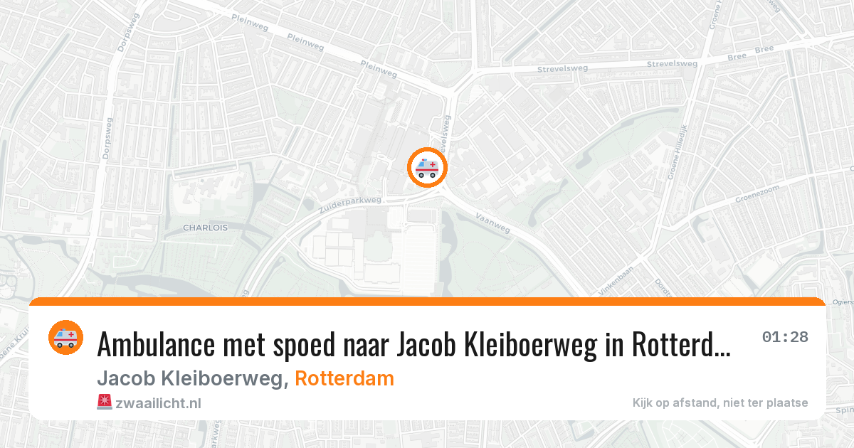 Ambulance met spoed naar Jacob Kleiboerweg in Rotterdam — 27 apr 2026