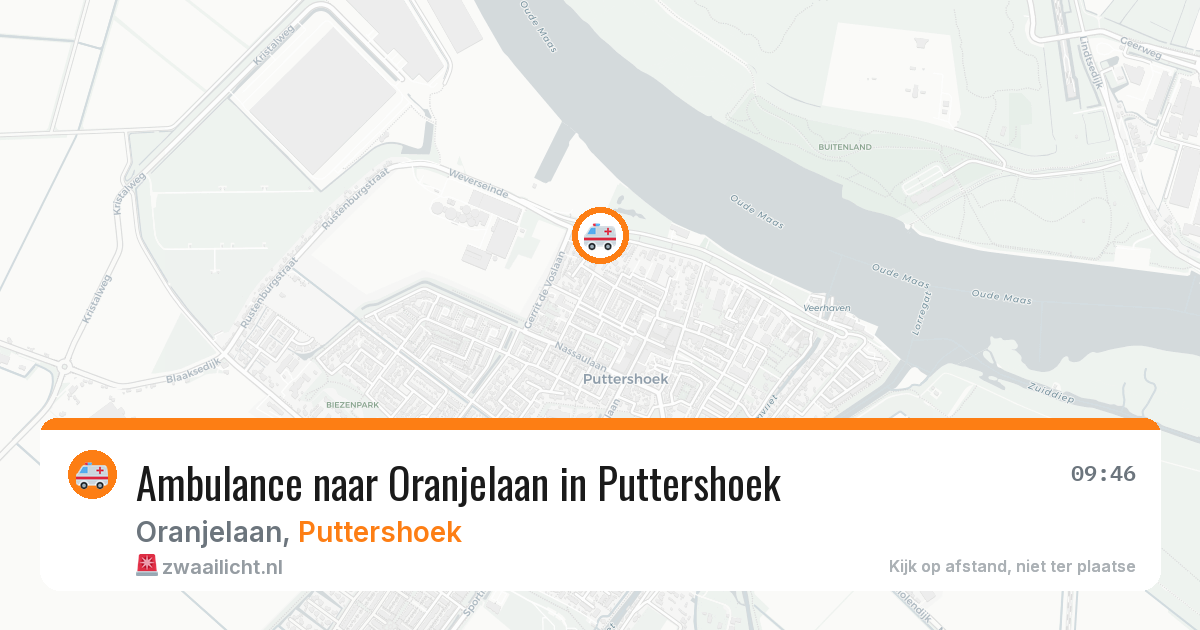 Ambulance naar Oranjelaan in Puttershoek — 23 jun 2026