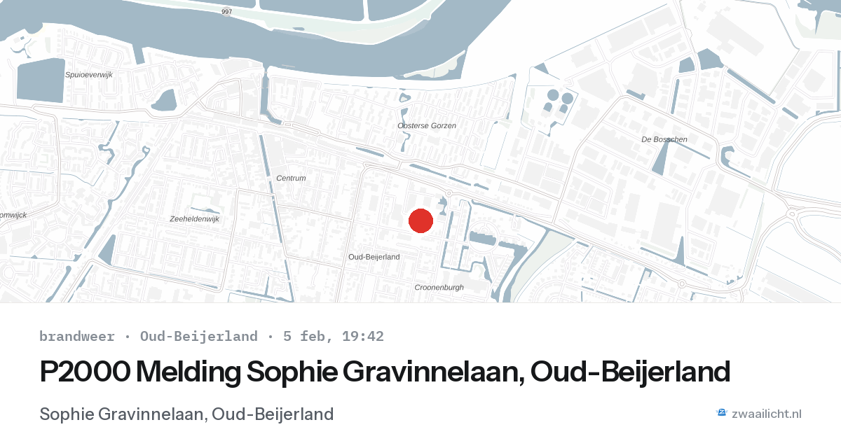 P2000 Melding Sophie Gravinnelaan, Oud-Beijerland — 5 feb 2026