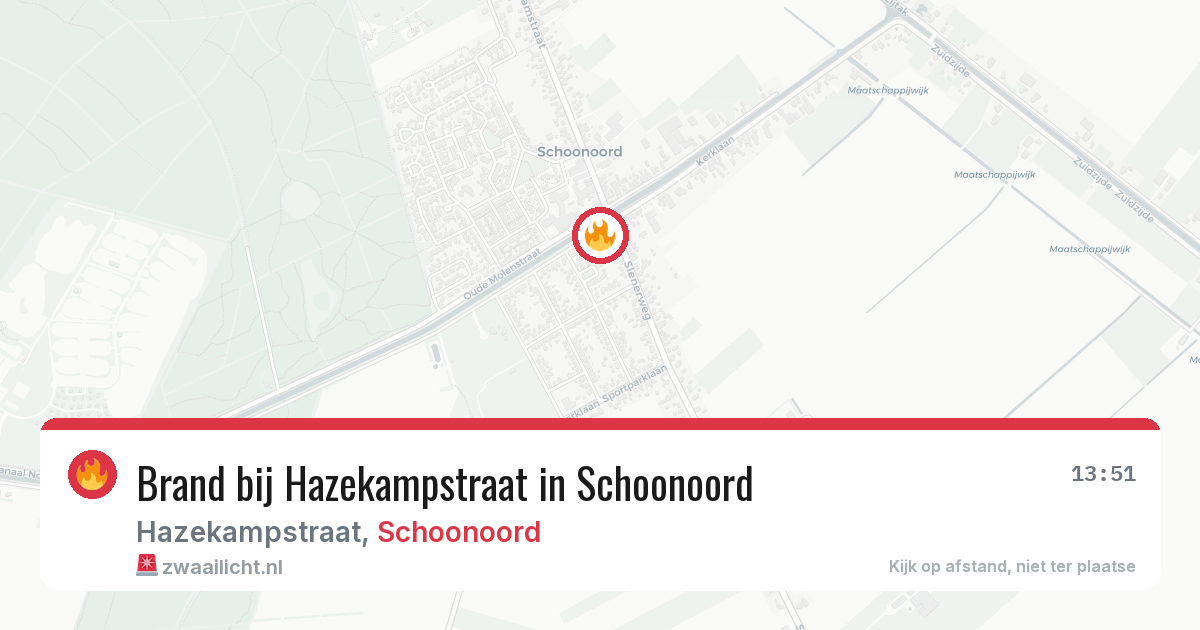Brand bij Hazekampstraat in Schoonoord — 20 jun 2026