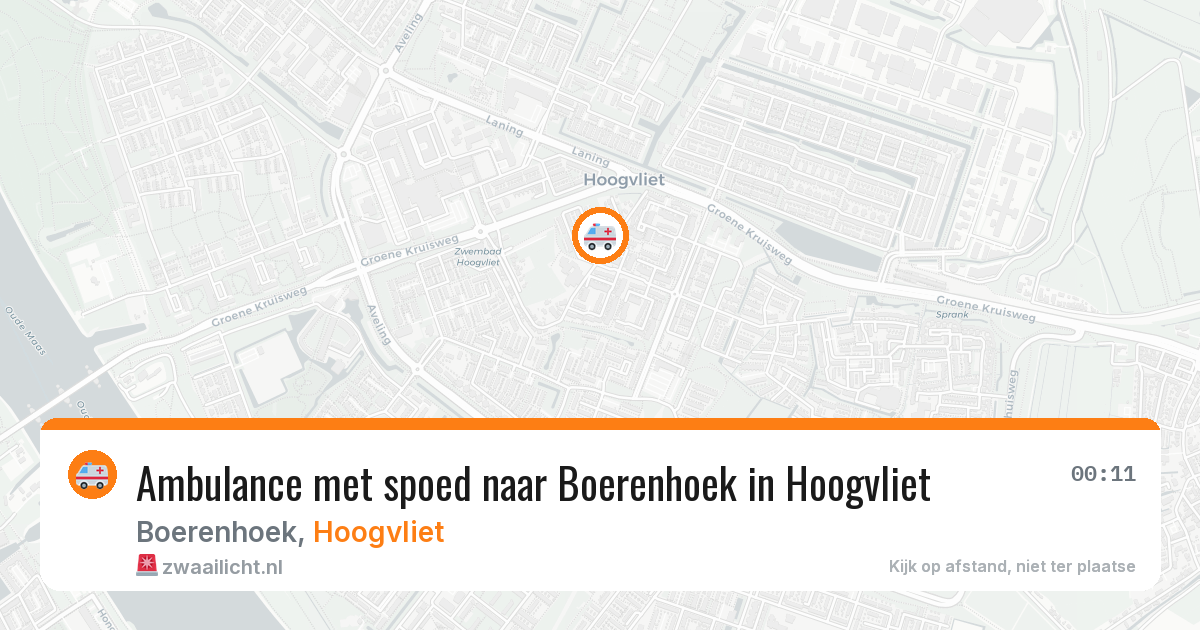 Ambulance met spoed naar Boerenhoek in Hoogvliet — 5 apr 2026