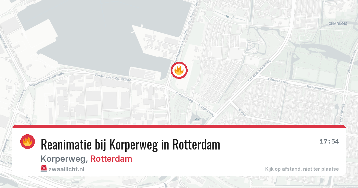 Reanimatie bij Korperweg in Rotterdam — 12 jul 2026