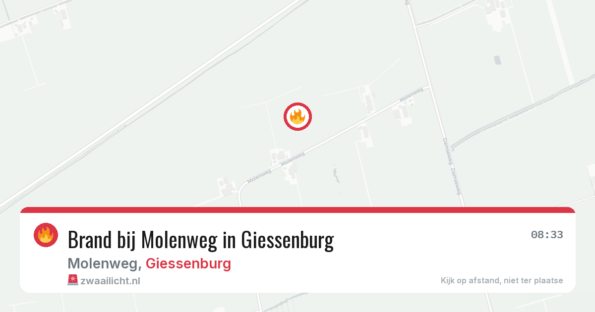 Brand bij Molenweg in Giessenburg — 1 jul 2026