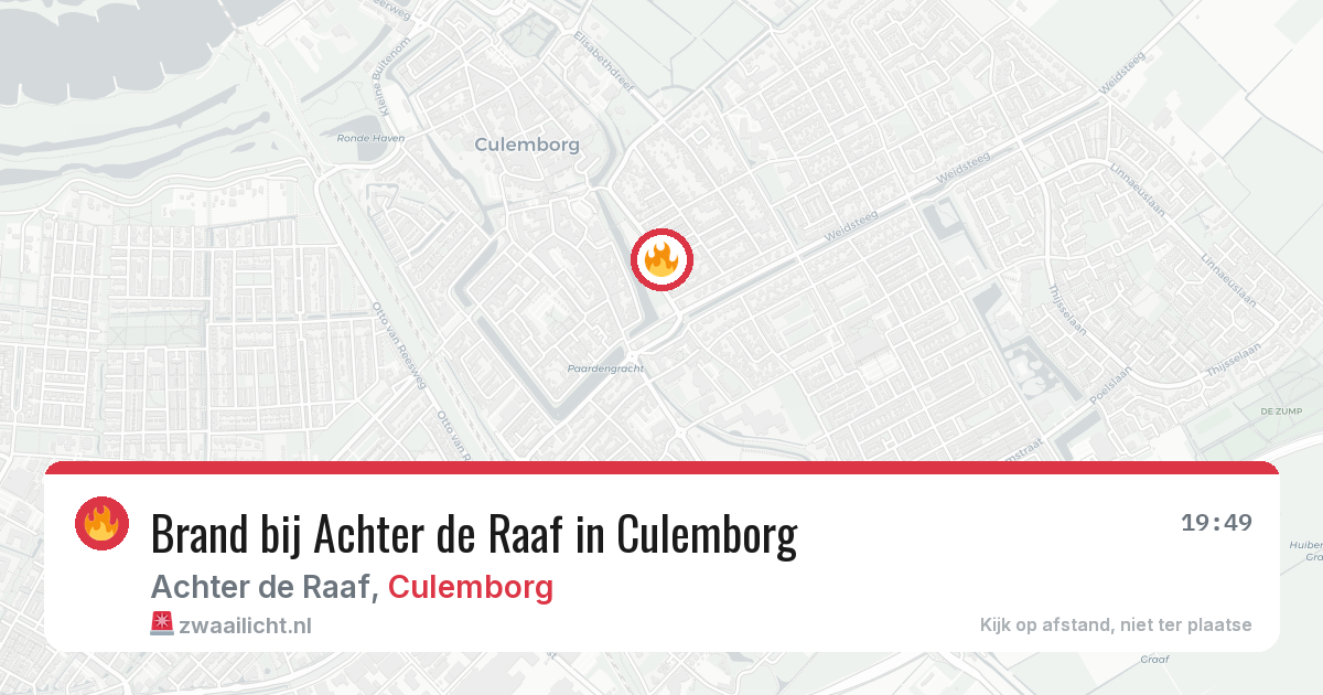 Brand bij Achter de Raaf in Culemborg — 21 jun 2026