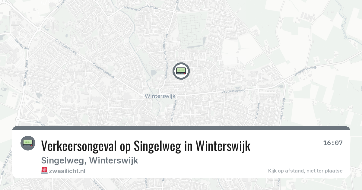 Verkeersongeval op Singelweg in Winterswijk — 29 jun 2026