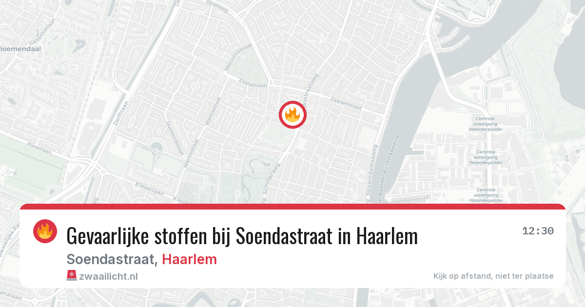 Gevaarlijke stoffen bij Soendastraat in Haarlem — 6 aug 2026