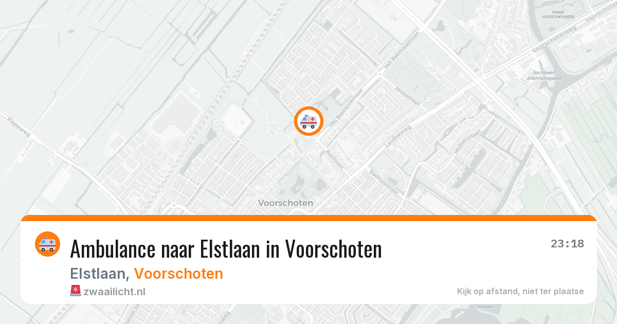 Ambulance naar Elstlaan in Voorschoten — 13 jul 2026