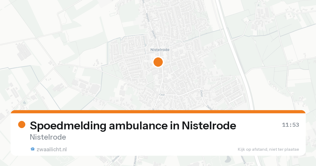 Spoedmelding ambulance in Nistelrode — 22 aug 2026