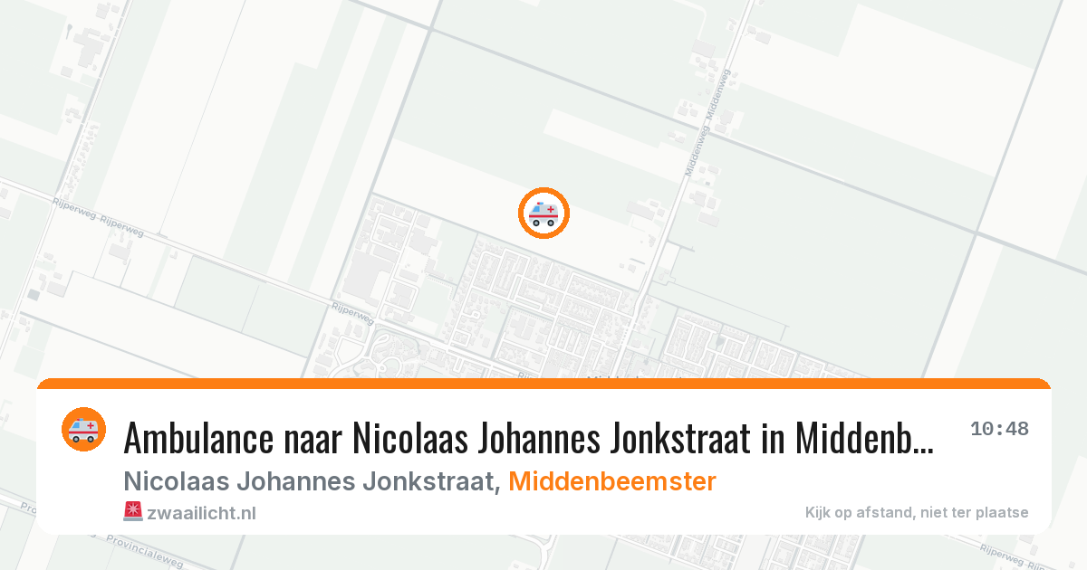 Ambulance naar Nicolaas Johannes Jonkstraat in Middenbeemster — 13 apr 2026