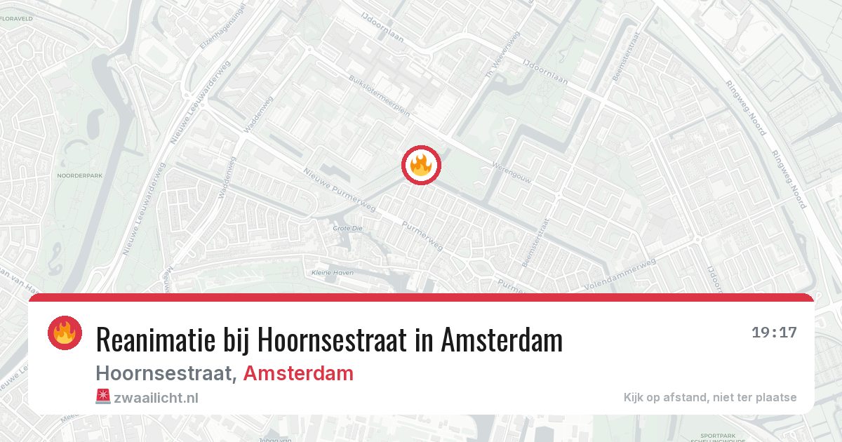 Reanimatie bij Hoornsestraat in Amsterdam — 6 aug 2026