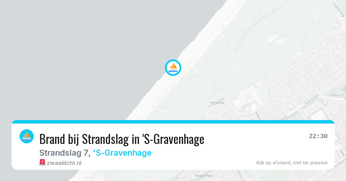 Brand bij Strandslag in 'S-Gravenhage — 29 jul 2026