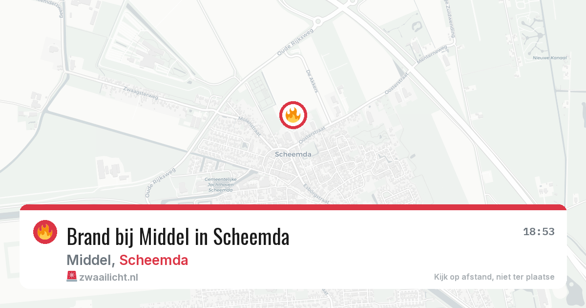 Brand bij Middel in Scheemda — 3 mrt 2026