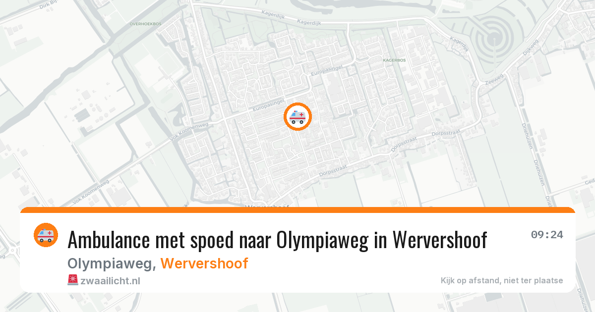 Ambulance met spoed naar Olympiaweg in Wervershoof — 16 apr 2026