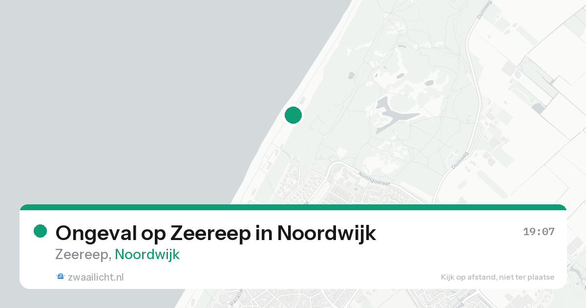 Ongeval op Zeereep in Noordwijk — 14 aug 2026